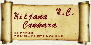 Miljana Čampara vizit kartica